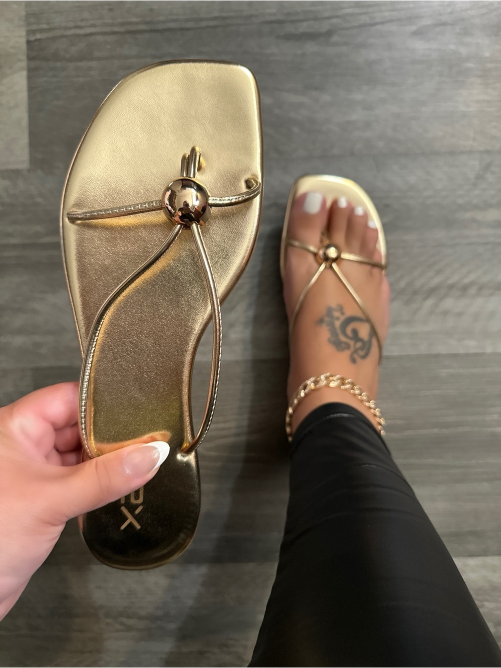 ✨ NEW Gold Minimalist Toe Ring Flat Sandals ✨